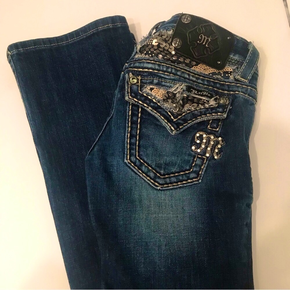 Miss Me boot cut jeans size 24, worn a couple times excellent condition - Picture 1 of 5